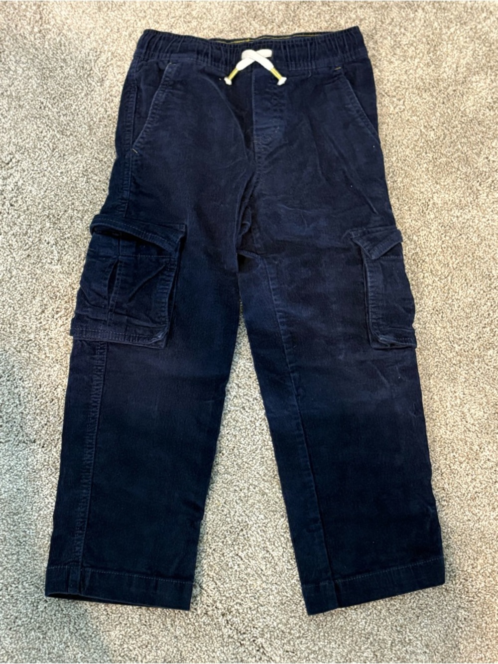 Mini Boden Corduroy Cotton Navy Cargo Pants Size 7